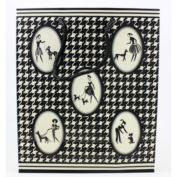 Present Perfect B&W Houndstooth Fashionable Ladies & Dogs Gift Bags Lot of 3 - Picture 9 of 11